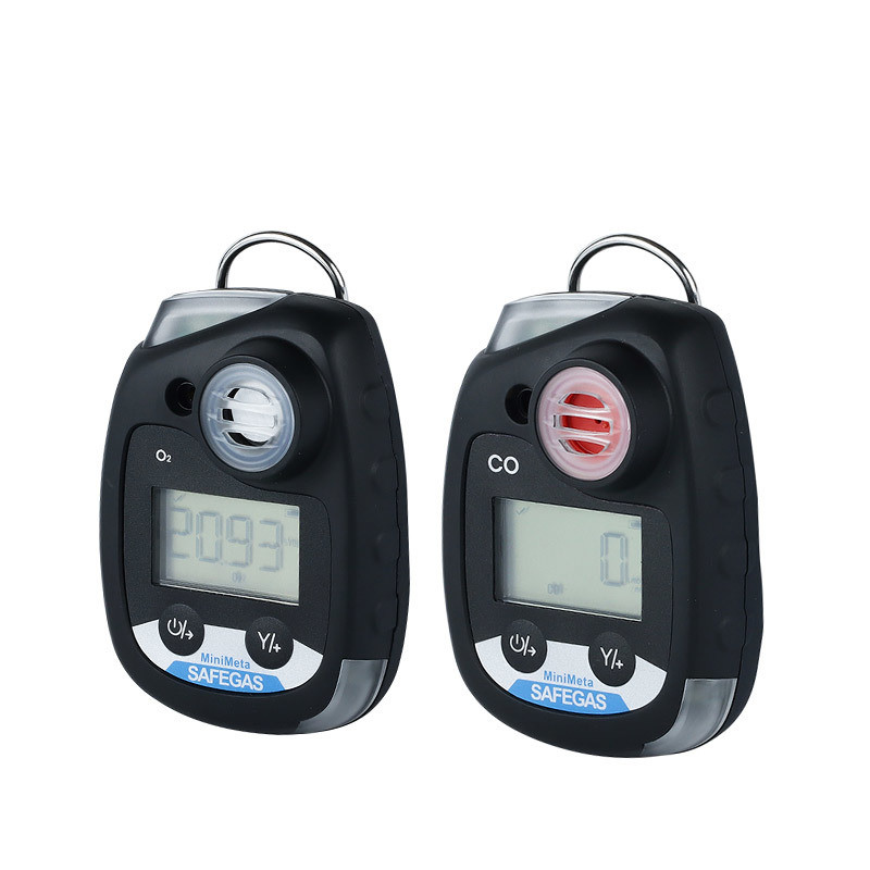MiniMeta Portable Single Gas Detector for SO2 with IP68 Protection 2-Year Standby and Sound Light Vibration Alarm
