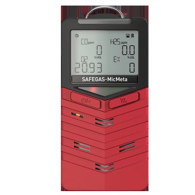 IECEx ATEX EMC zertifizierter Diffusions-Typ-Mehrgasdetektor für CO H2S O2 LEL, tragbares 4-Gas-Messgerät mit Datenprotokollierung